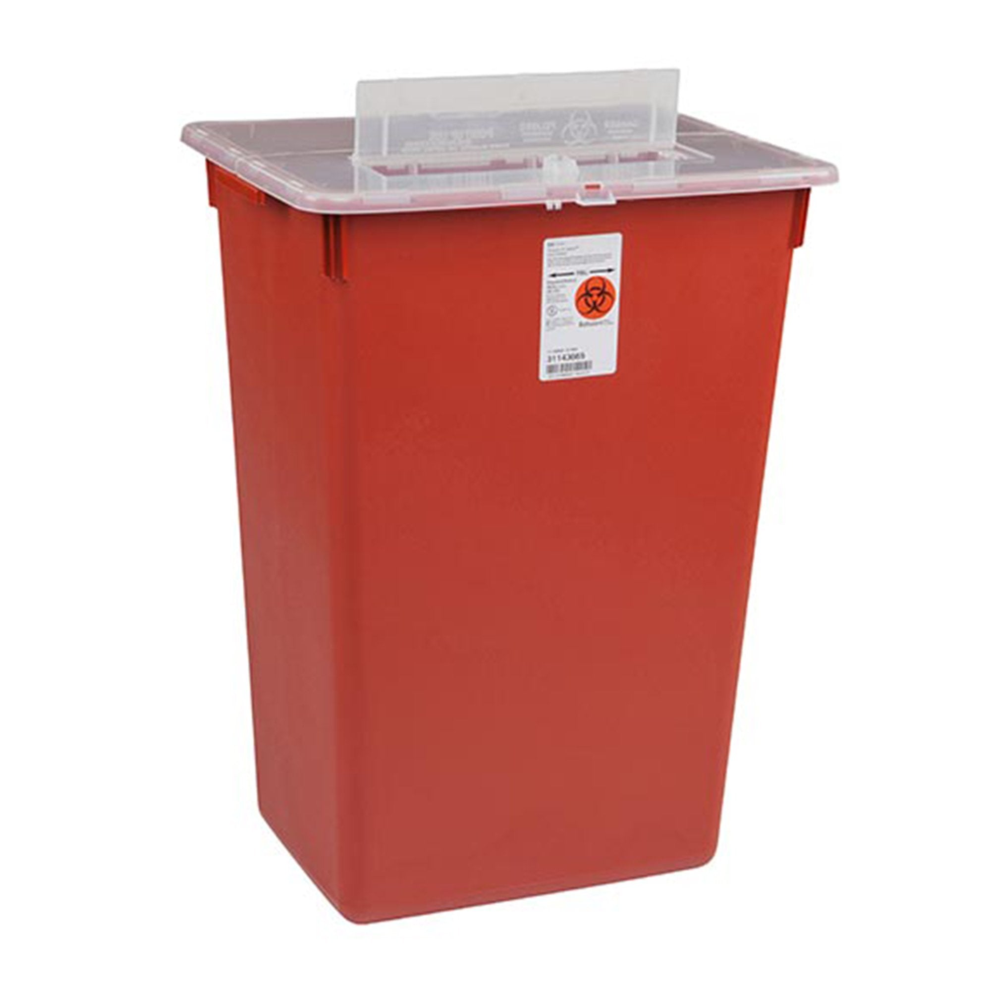 Sharps Container Sharps-A-Gator Red Base 15-1/2 H X 21-1/2 W X 12 D Inch Horizontal Entry 10 Gallon