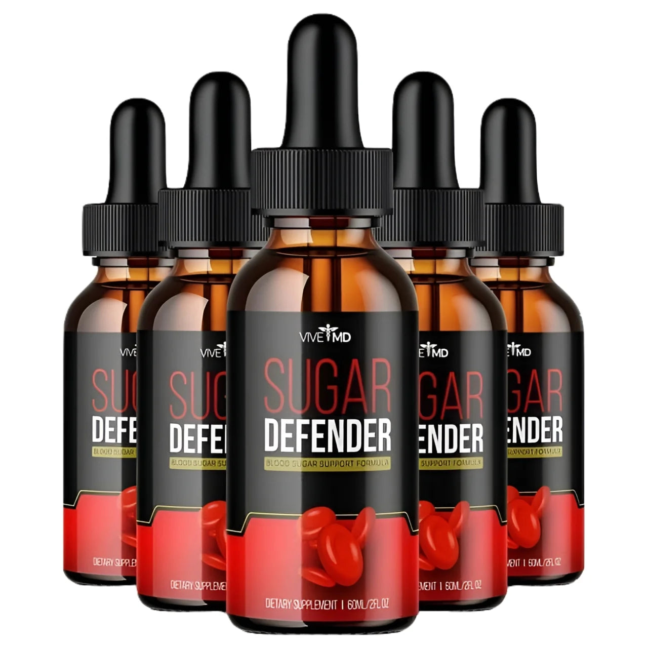 Sugar Defender Drops Official Formula Sugar Defender 24, Sugar Defender Liquid, Maximum Strength Sugar Defender Supplement with Hawthorn Berry Organic, Sugar Defender Reviews (5 Pack)