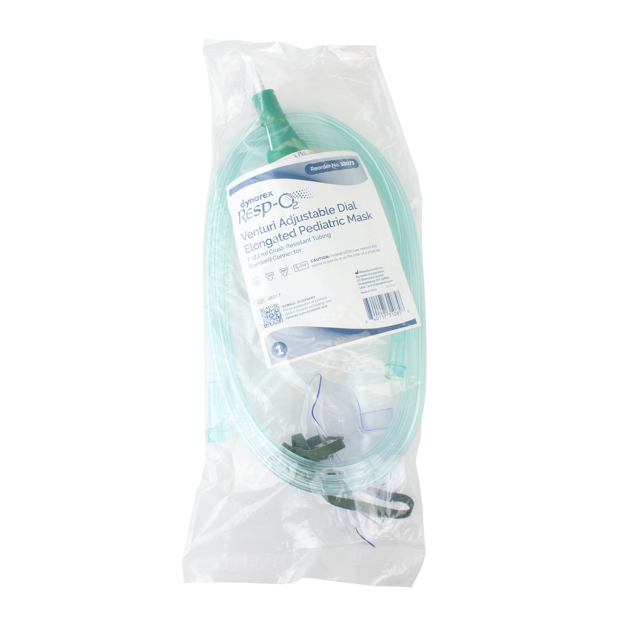 Máscaras Dynarex Venturi con diluyentes y dial: mejoran la terapia de oxígeno con flujo ajustable para una comodidad respiratoria óptima y una administración precisa.