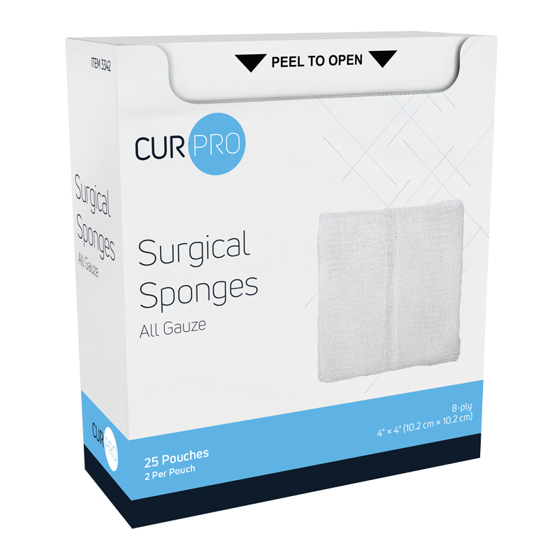 Gauze Sponge Dynarex 4 X 4 Inch 8-Ply Sterile 2 per Pack, Packaging Type- Case