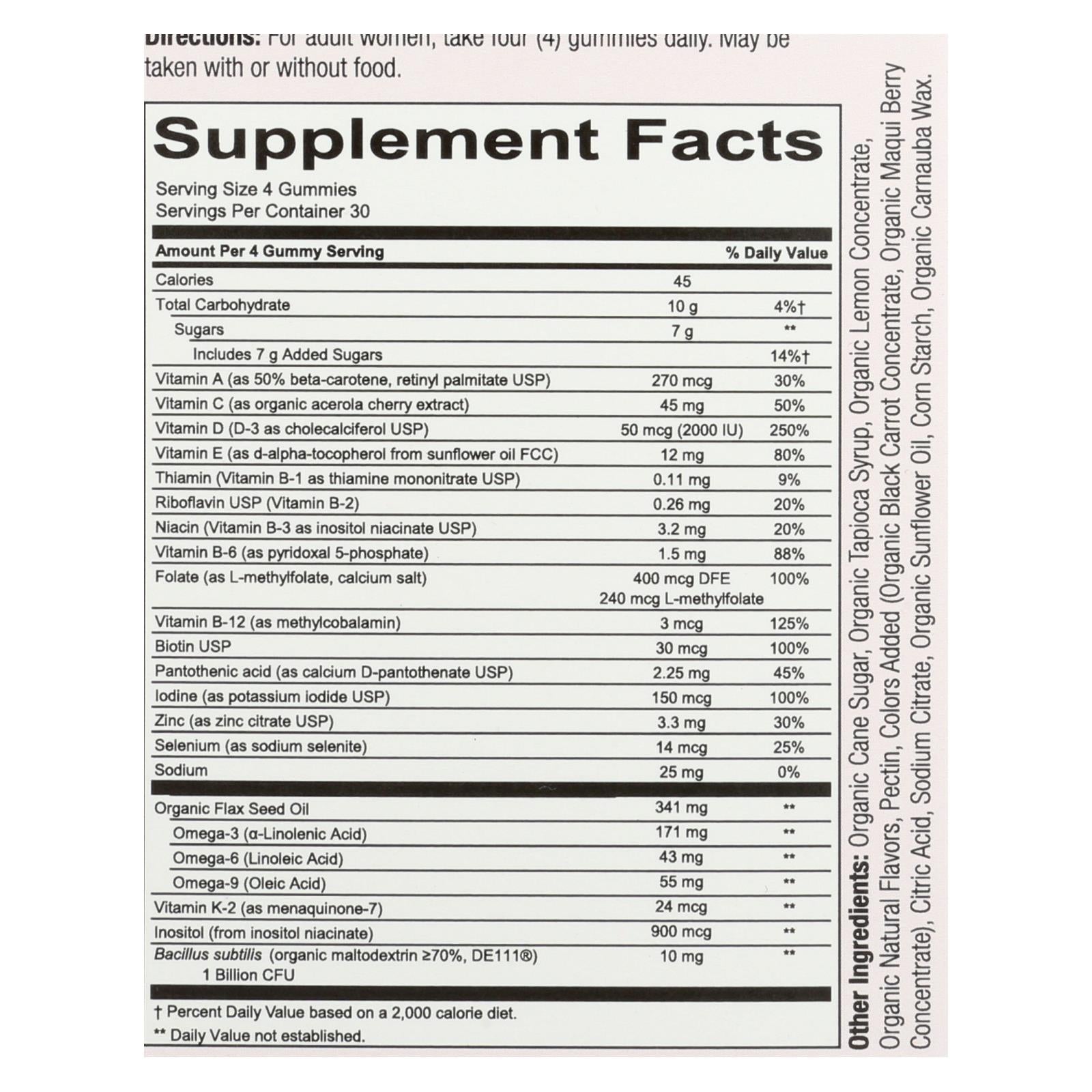 smartypants gummy vitamin women cmplt 1 each 120 ct