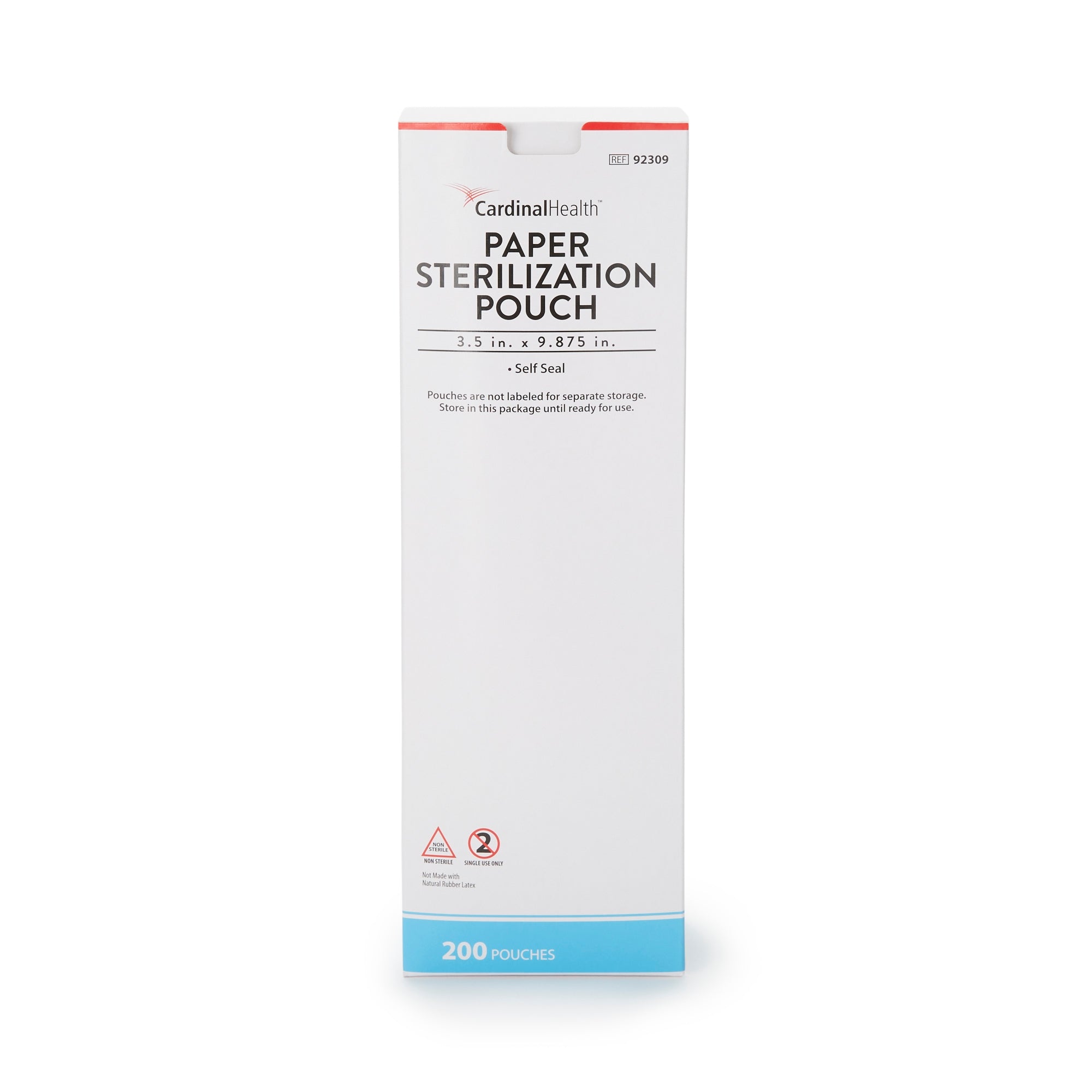 Sterilization Pouch Cardinal Health Ethylene Oxide (EO) Gas / Steam 3-1/2 X 9 Inch Transparent / White Self Seal Paper / Film, Packaging Type- Case