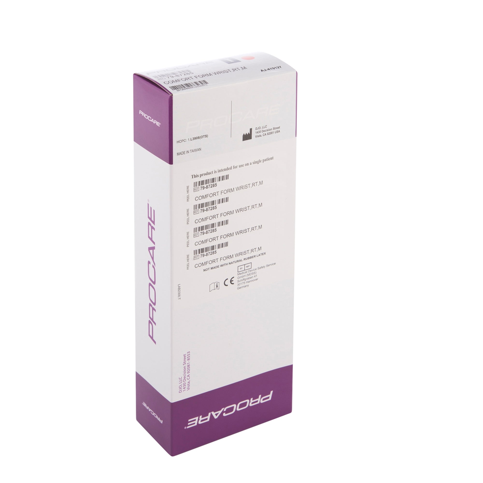 Wrist Brace ProCare ComfortFORM Aluminum / Foam / Spandex / Plastic Right Hand Black Medium