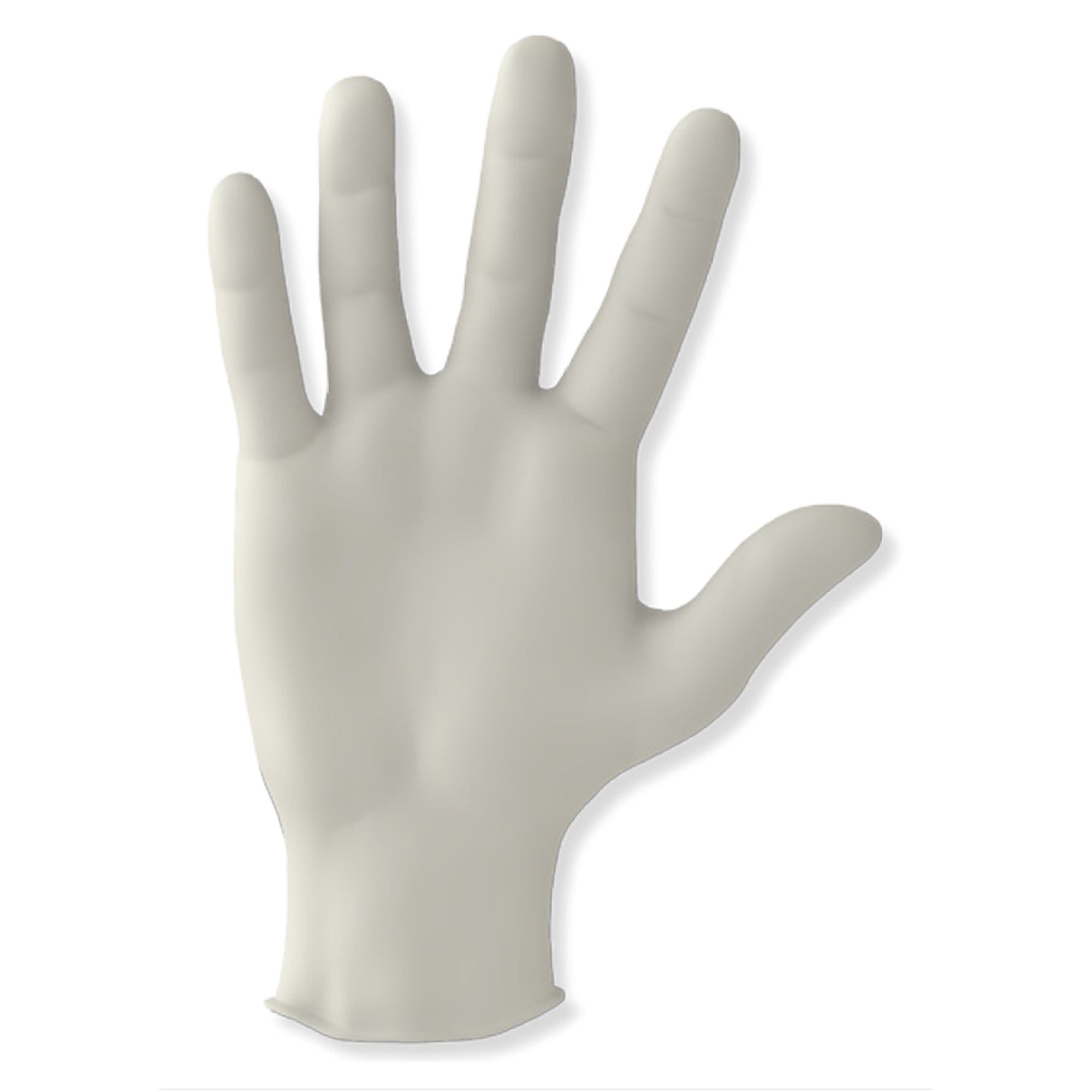 exam glove polymed large nonsterile latex standard cuff length fully textured ivory not rated packaging type case