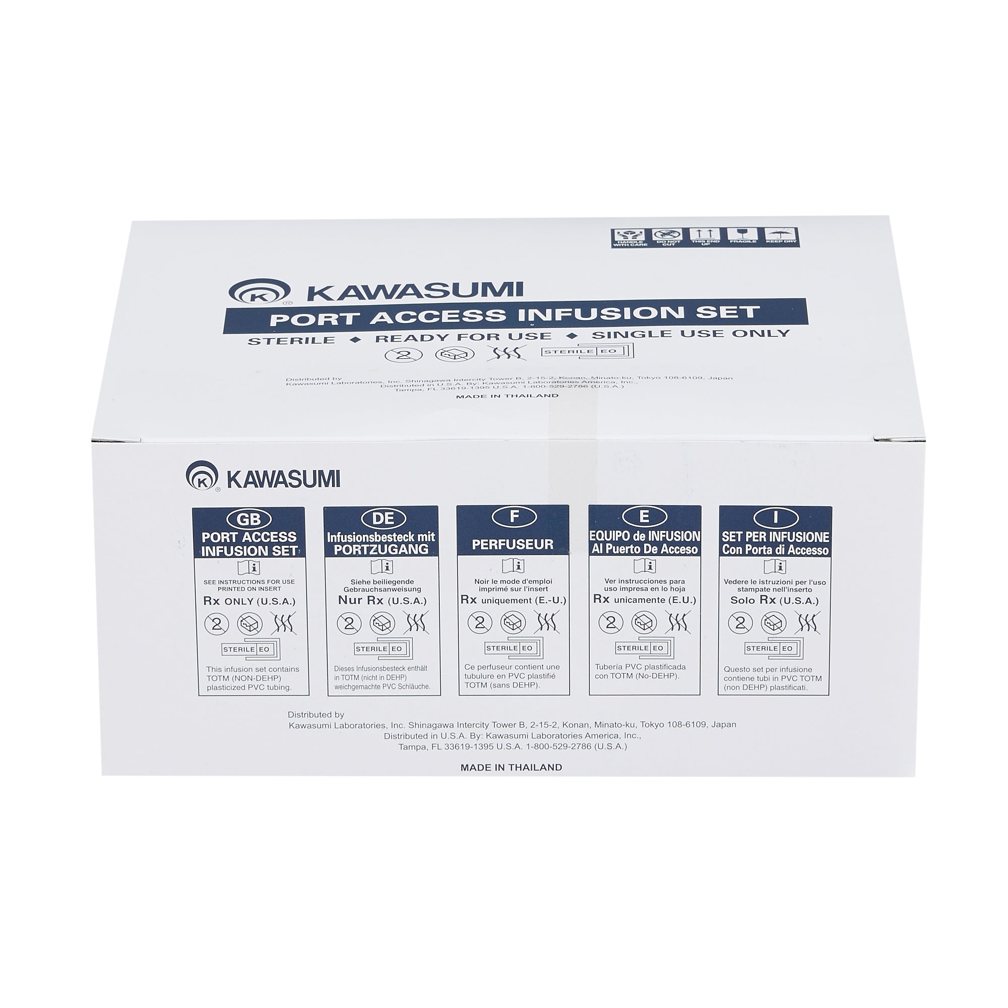 Huber Infusion Set Kawasumi 20 Gauge 1 Inch 8 Inch Tubing Without Port, Packaging Type- Box