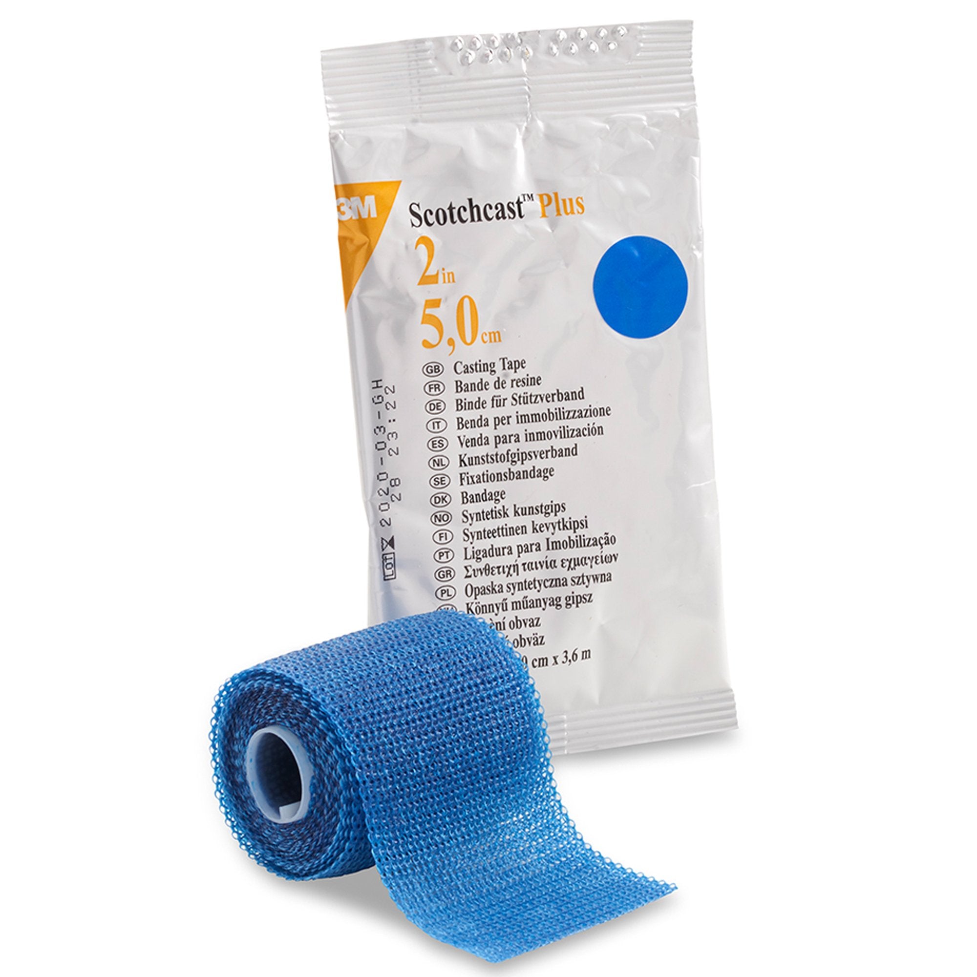 Cast Tape 3M Scotchcast Plus 2 Inch X 12 Foot Fiberglass / Resin Blue