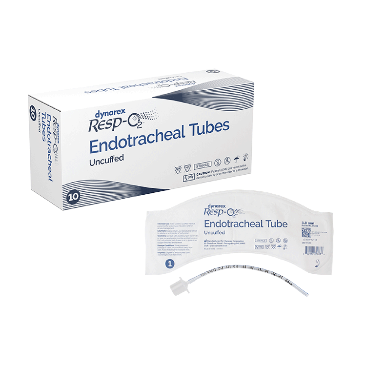 Dynarex Uncuffed Endotracheal Tube - Reliable Airway Management for Enhanced Patient Safety and Comfort. Ideal for Medical Professionals and Emergency Care.