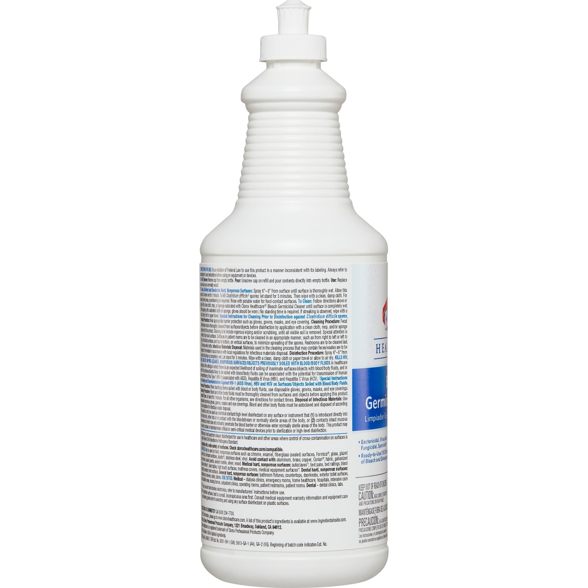 Clorox Healthcare Bleach Germicidal Surface Disinfectant Cleaner Manual Squeeze Liquid 32 oz. Bottle Fruity Floral Bleach Scent NonSterile | 1/EACH