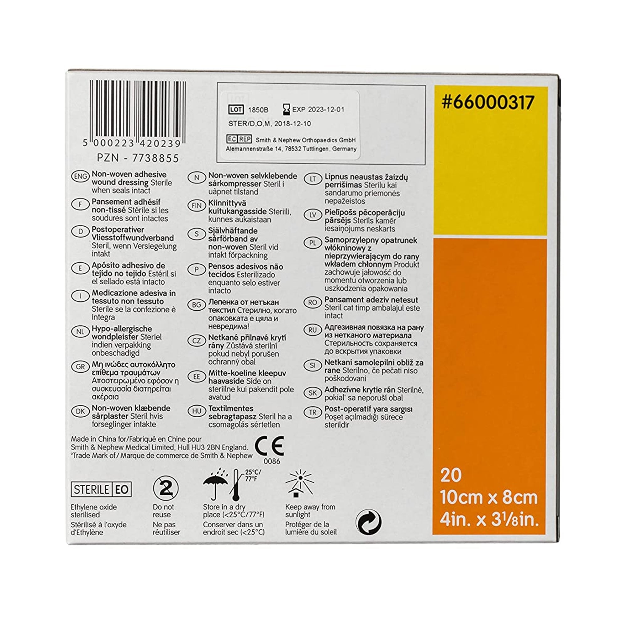 Island Dressing Primapore 3-1/8 X 4 Inch Rectangle Sterile Film Backing,Packaging Type- Box