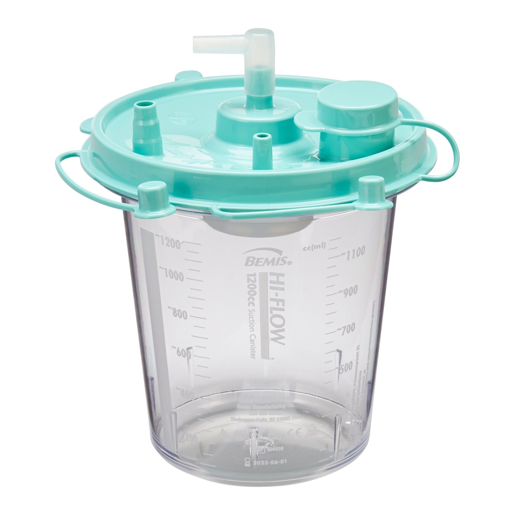 Rigid Suction Canister Hi-Flow 1200 mL Pour Lid