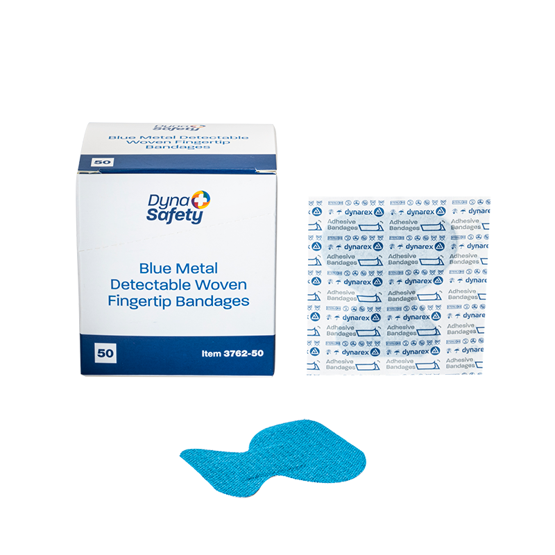 Vendaje tejido detectable de metal azul Dynarex