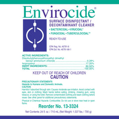 Envirocide Surface Disinfectant Cleaner Broad Spectrum Pump Spray Liquid 24 oz. Bottle Alcohol Scent NonSterile | 12/Case