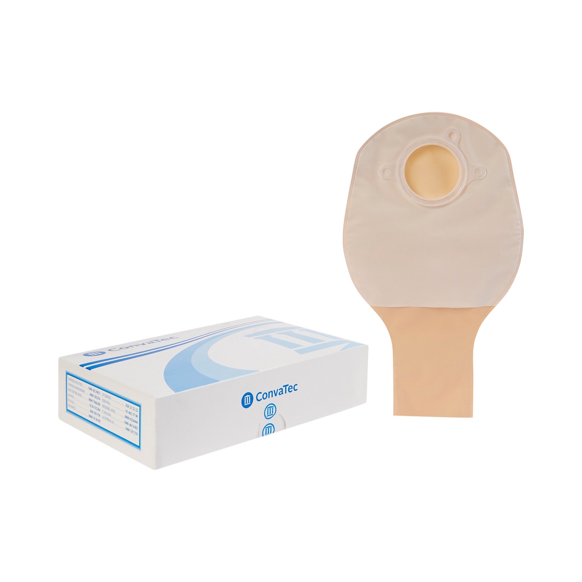 Colostomy Pouch Sur-Fit Natura Two-Piece System 10 Inch Length Drainable