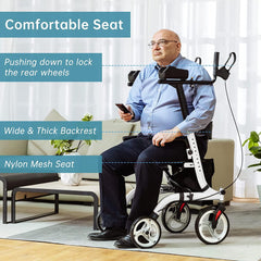 HFK-9210KDB-3 Dual-Brake Lightweight Upright Walker 10" Wheels