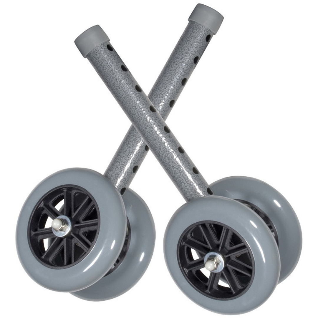 bariatric adult folding walker w wheels double button