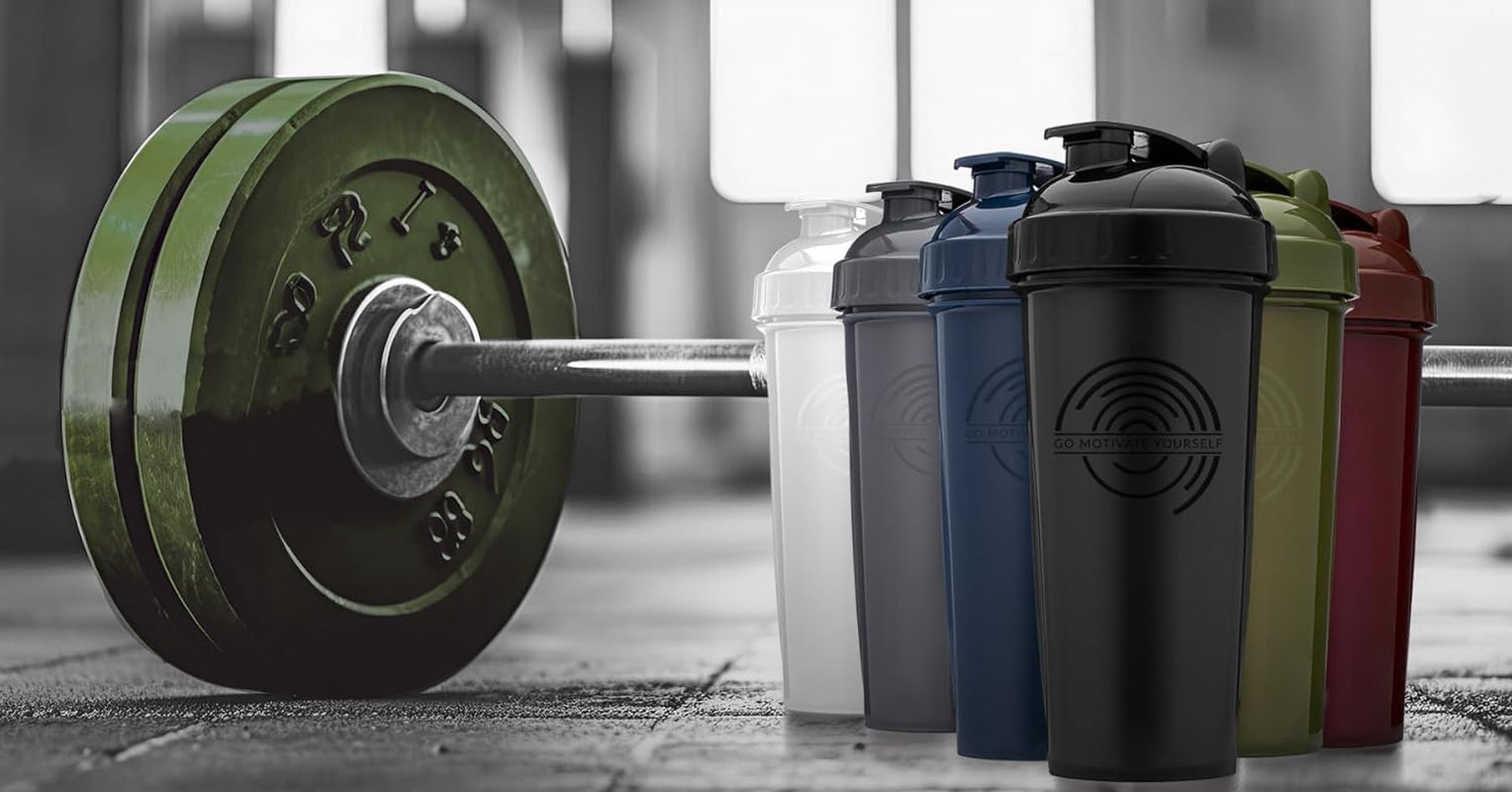 28 Ounce Shaker Bottle with Action Rod Mixer | Shaker Cups with Motivational Quotes | Protein Shaker Bottle Is BPA Free and Dishwasher Safe | Black & Moss