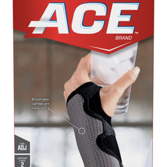 Wrist Brace 3M Ace Reversible Aluminum / Nylon / Polyester / Polyurethane / Spandex Left or Right Hand Black / Gray One Size Fits Most