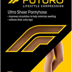 Compression Pantyhose 3M Futuro Energizing Waist High Large Nude Closed Toe