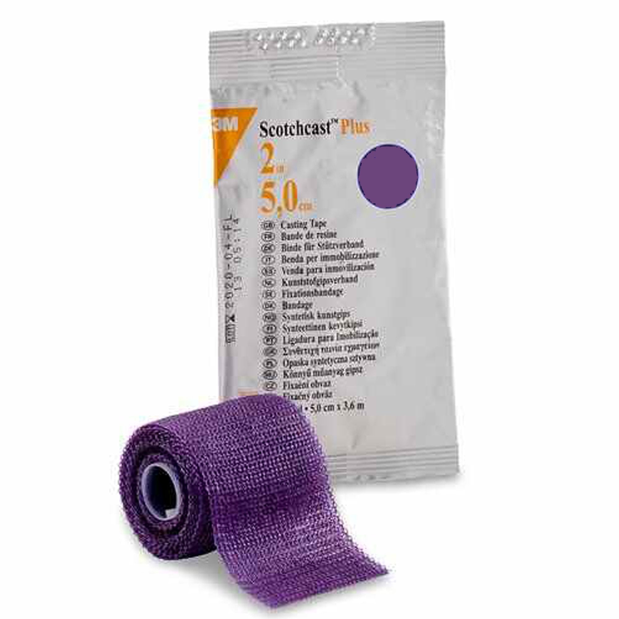 Cast Tape 3M Scotchcast Plus 2 Inch X 12 Foot Fiberglass / Resin Purple