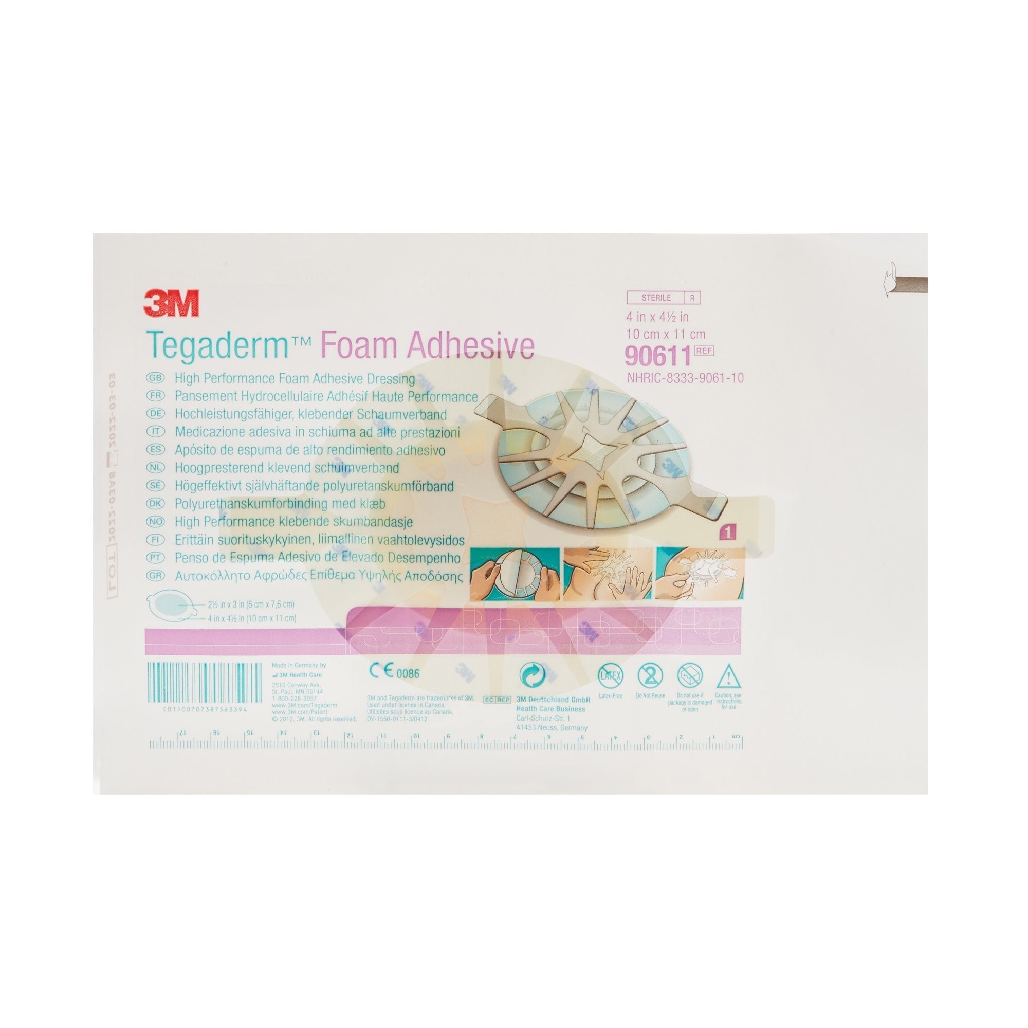 3m tegaderm high performance foam dressing adhesive 4 x 4 inch 3m tegaderm high performance foam dressing mk465141ea