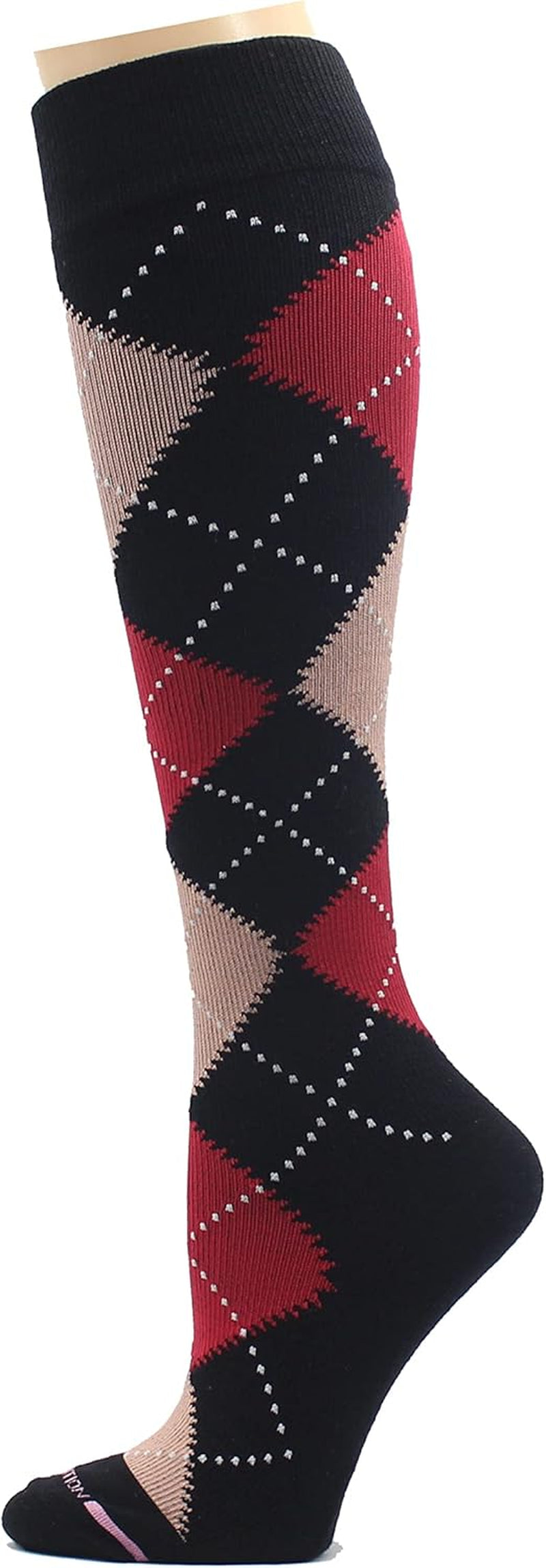 4 Pairs Therapeutic Graduated Compression Women'S Knee Hi Socks