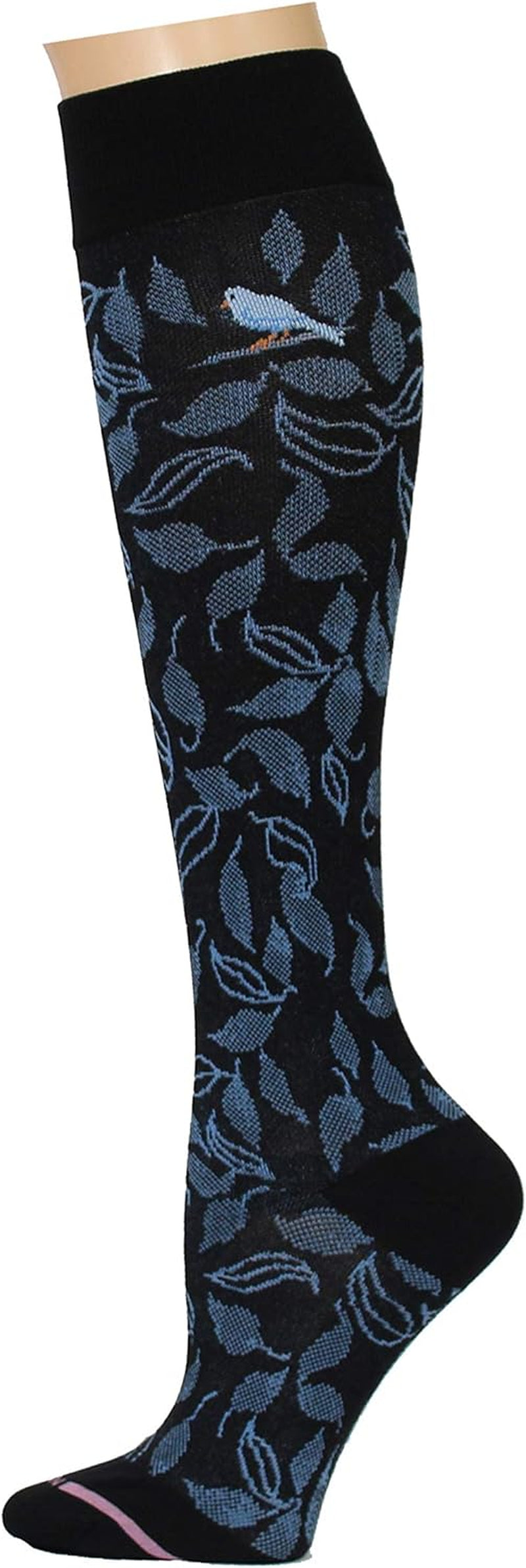 4 Pairs Therapeutic Graduated Compression Women'S Knee Hi Socks