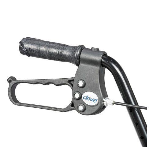 4 wheel rollator drive™ blue adjustable height folding aluminum frame