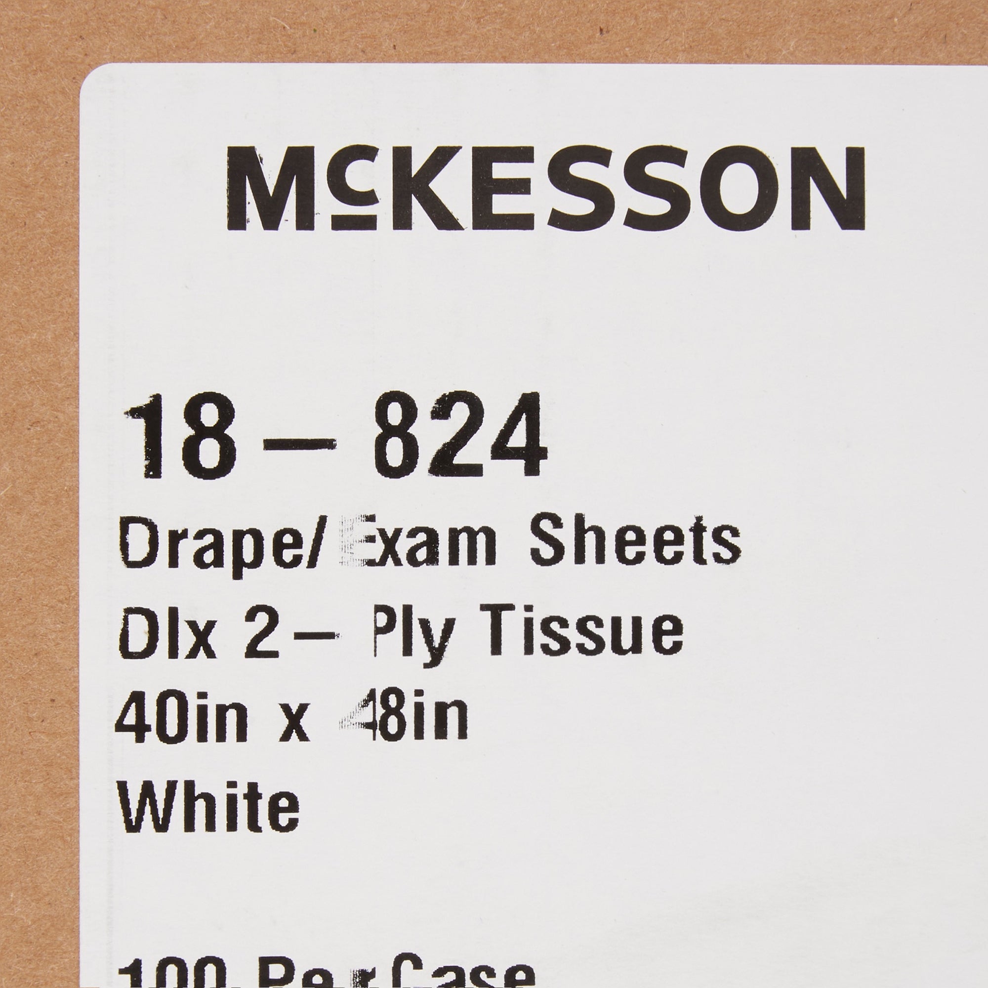 General Purpose Drape McKesson Physical Exam Drape 40 W X 48 L Inch NonSterile, Packaging Type- Case