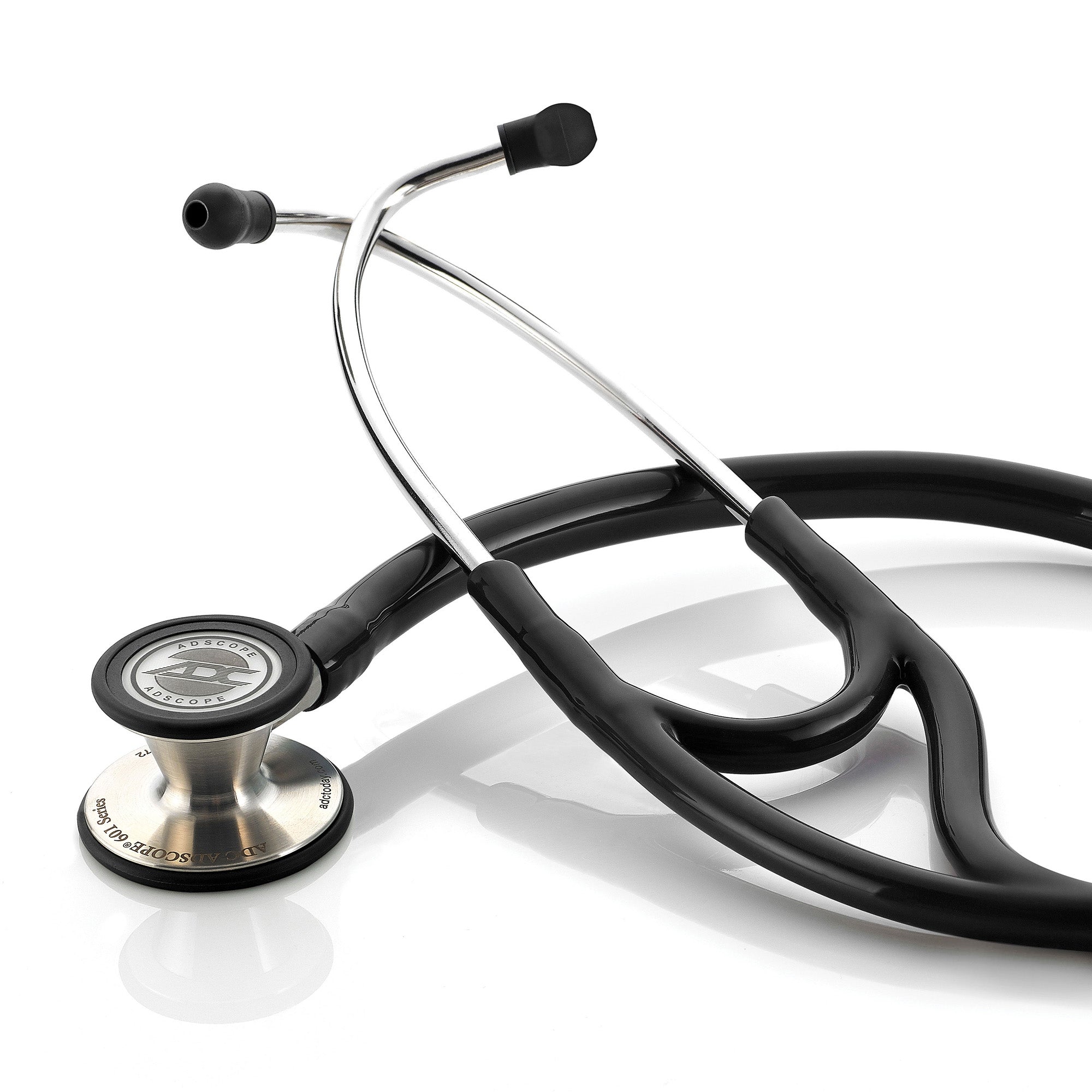 Cardiology Stethoscope Adscope 601 Black 1-Tube 19 Inch Tube Convertible Chestpiece