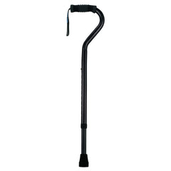 Standard Offset Walking Cane Adjustable Aluminum Black