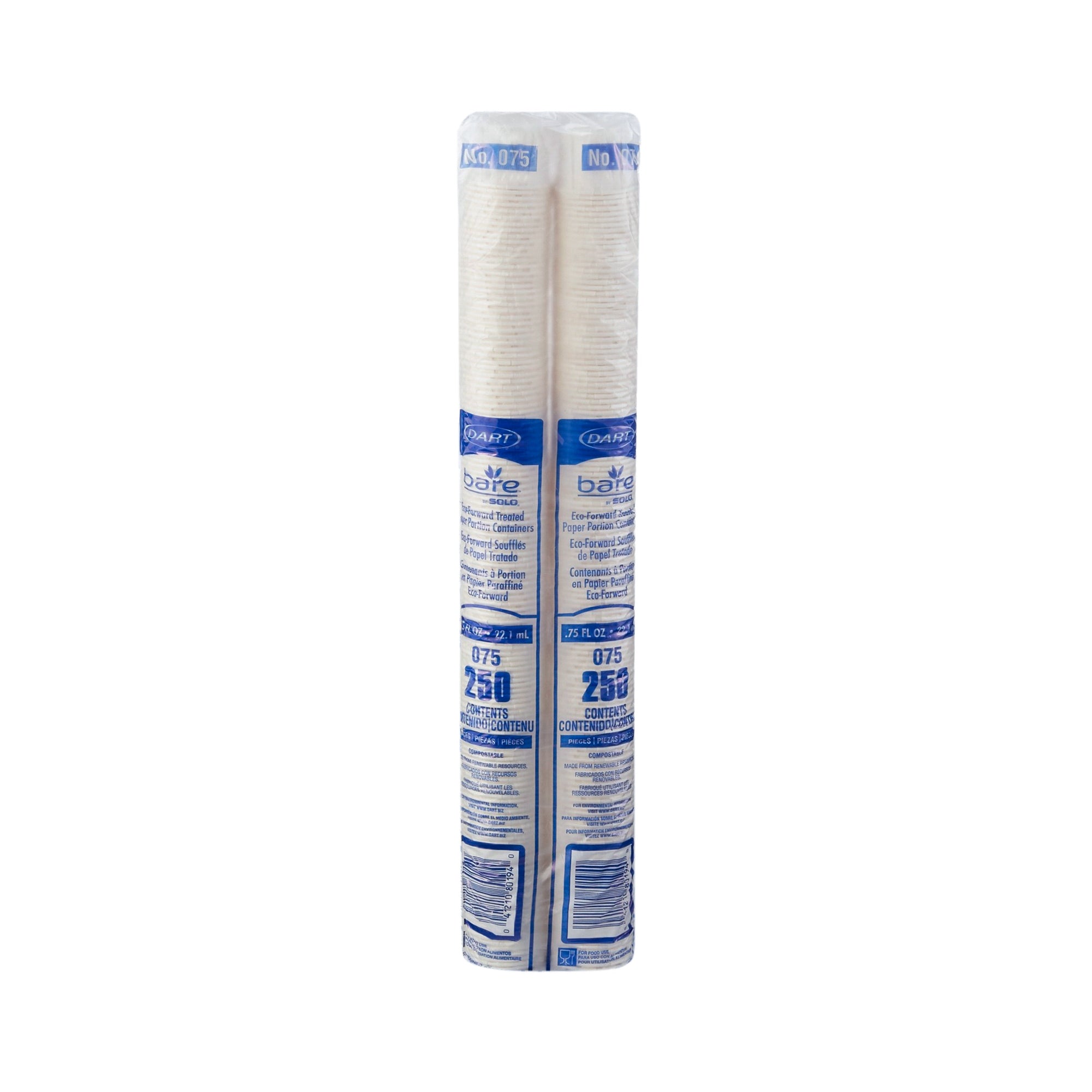 Souffle Cup Solo 0.75 oz. White Paper Disposable, Packaging Type- Case