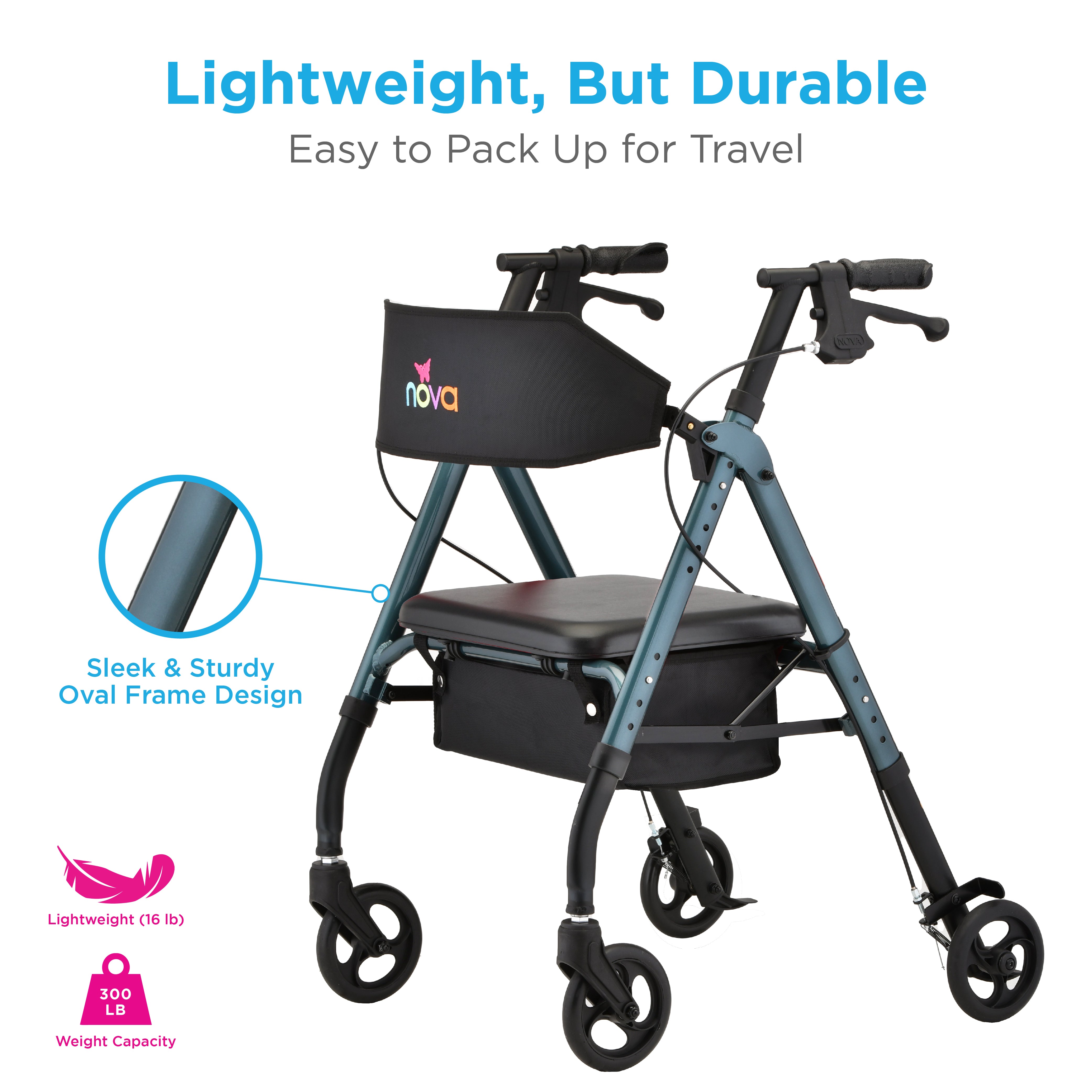 comfort-support-rollator 6 inch wheels