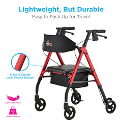 Built-in foot pedals Rollator
