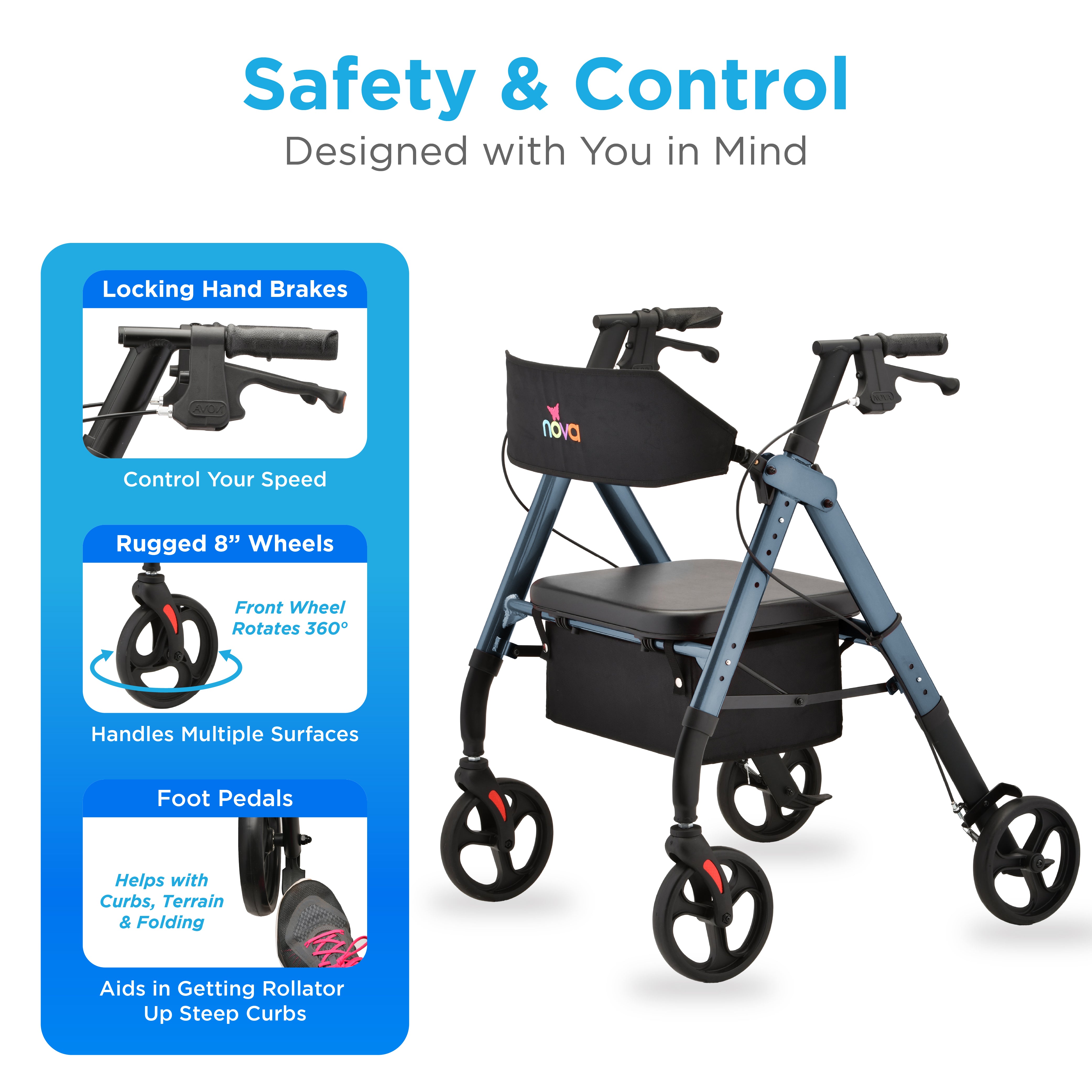 4259BL Nova HD Rollator