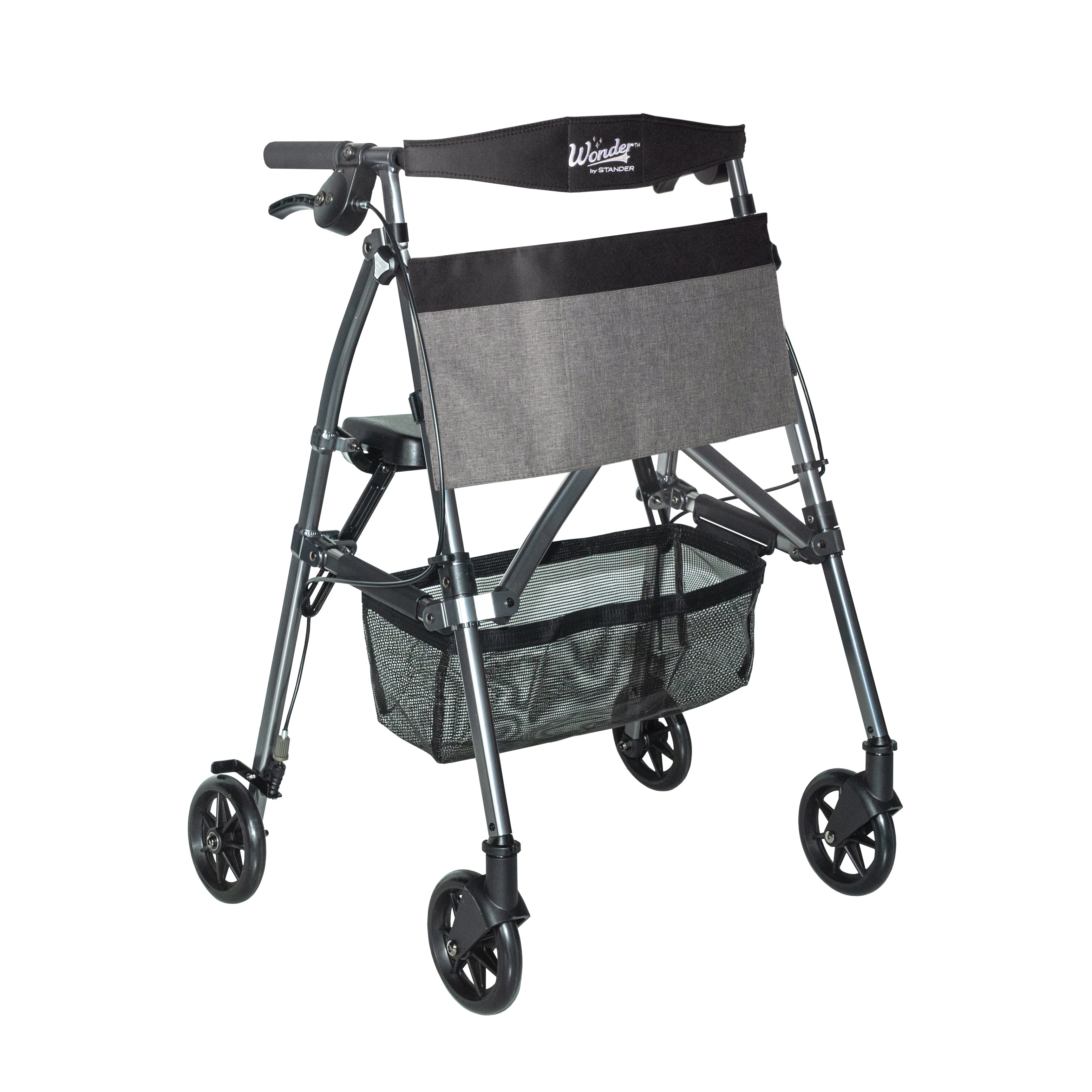 Wonder Rollator Plus - Lightweight, Durable Walker with 4 Wheels, Adjustable Handle Height, and Easy-Folding Design for Enhanced Mobility and Comfort.
