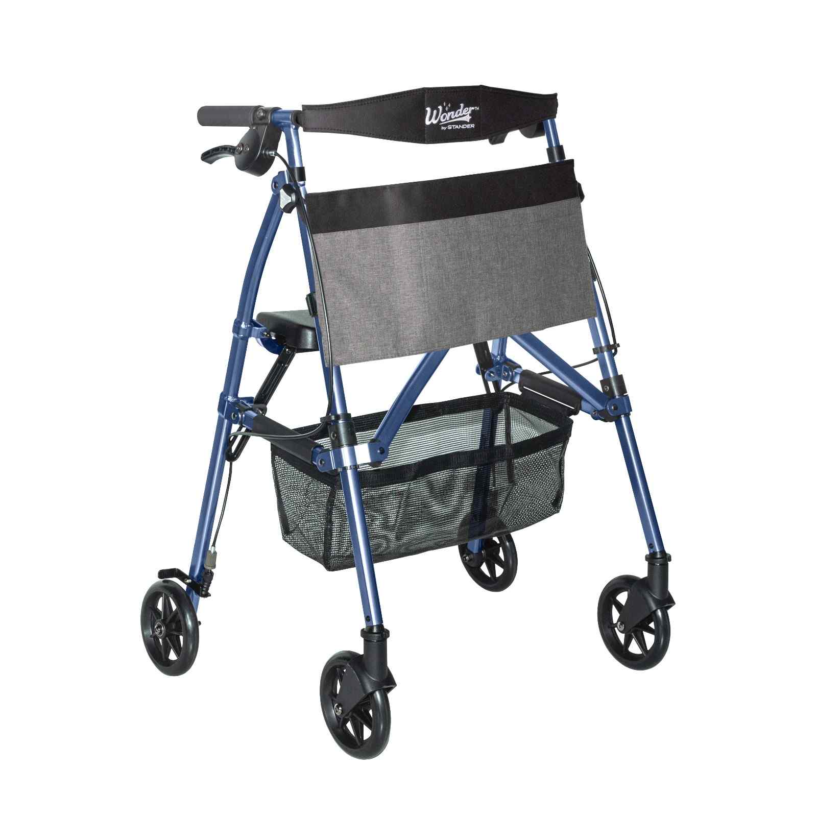 Wonder Rollator Plus - Lightweight, Durable Walker with 4 Wheels, Adjustable Handle Height, and Easy-Folding Design for Enhanced Mobility and Comfort.