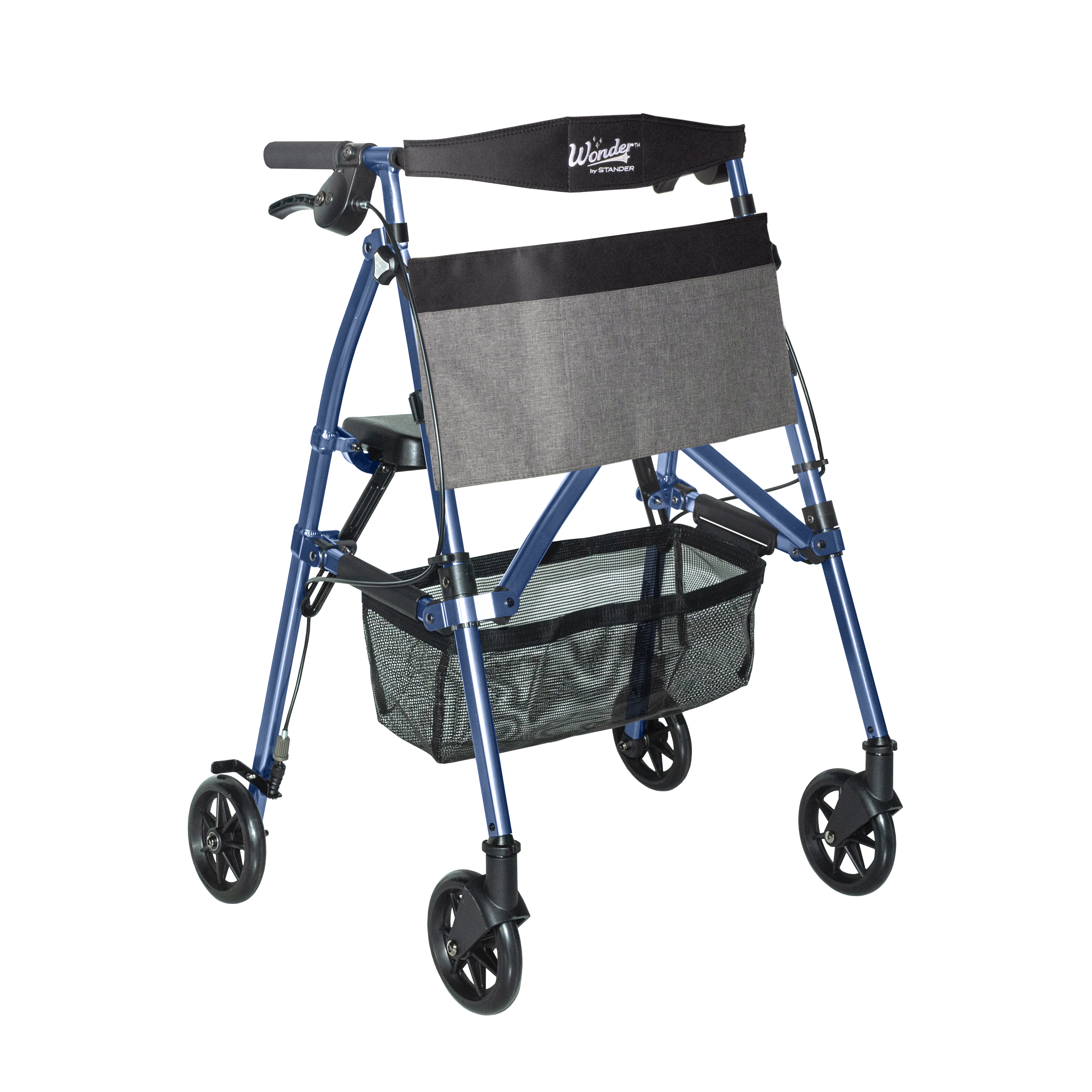 Wonder Rollator Plus - Lightweight, Durable Walker with 4 Wheels, Adjustable Handle Height, and Easy-Folding Design for Enhanced Mobility and Comfort.