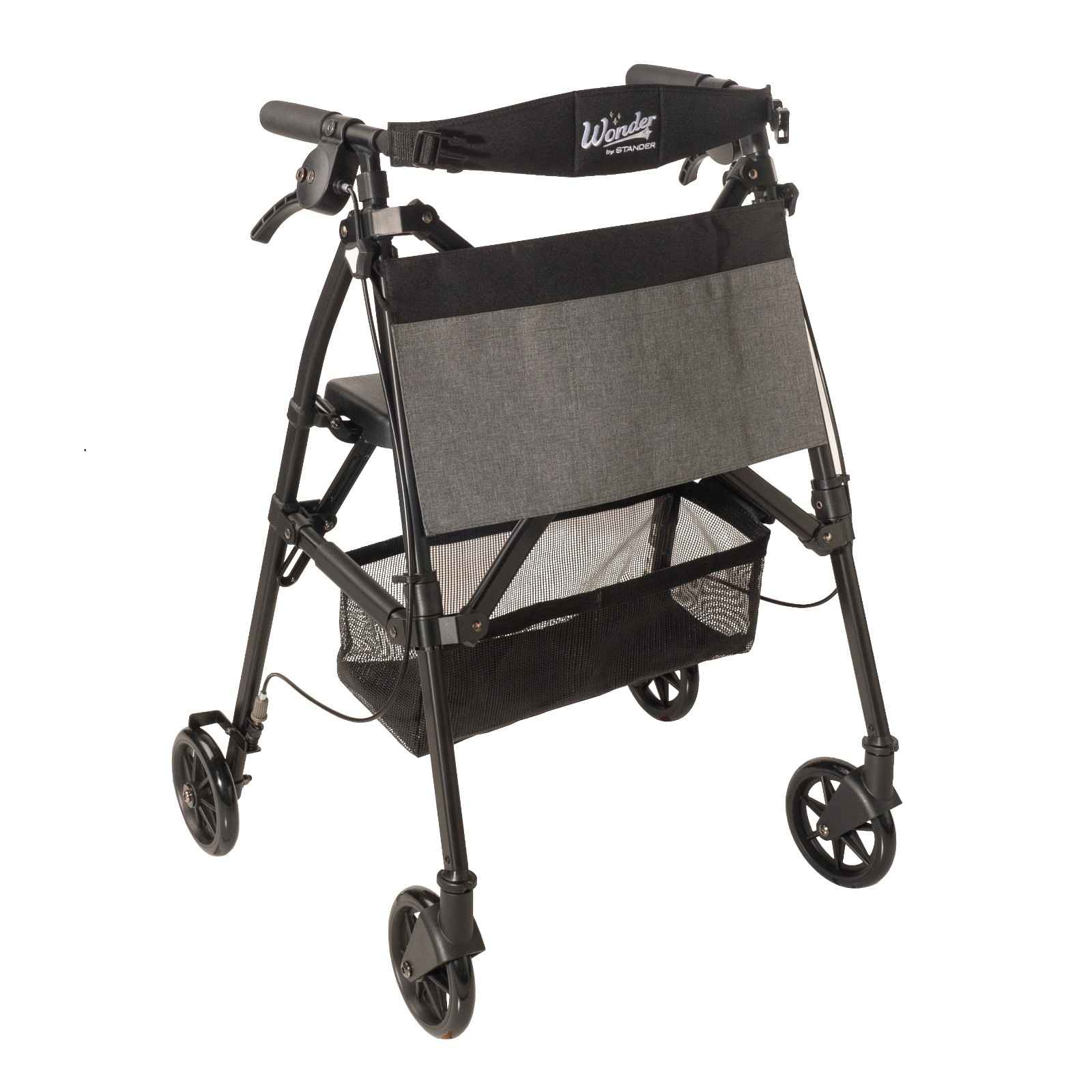 Wonder Rollator Plus - Lightweight, Durable Walker with 4 Wheels, Adjustable Handle Height, and Easy-Folding Design for Enhanced Mobility and Comfort.