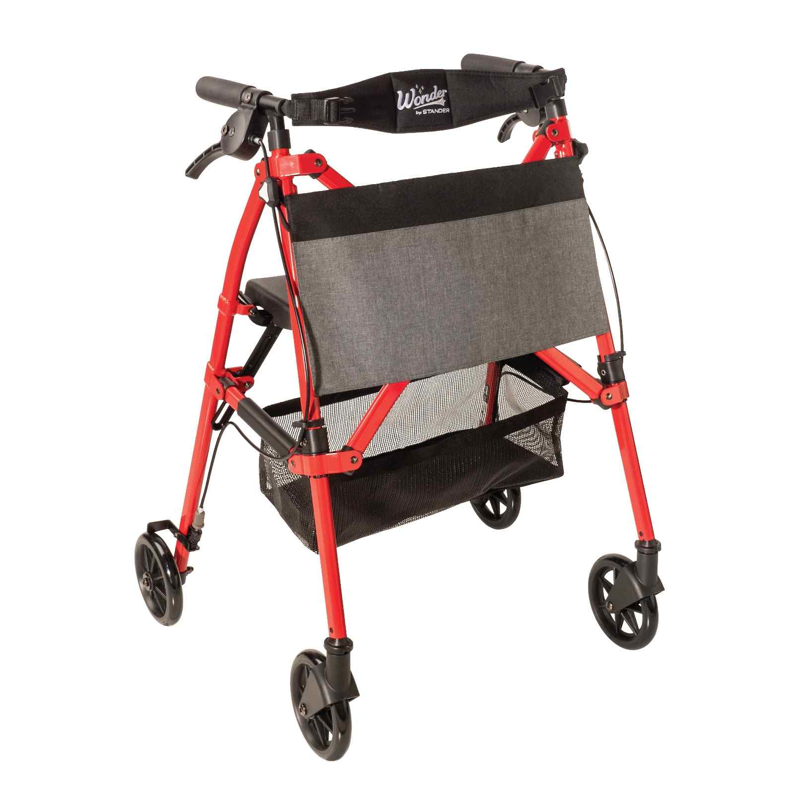 Wonder Rollator Plus - Lightweight, Durable Walker with 4 Wheels, Adjustable Handle Height, and Easy-Folding Design for Enhanced Mobility and Comfort.