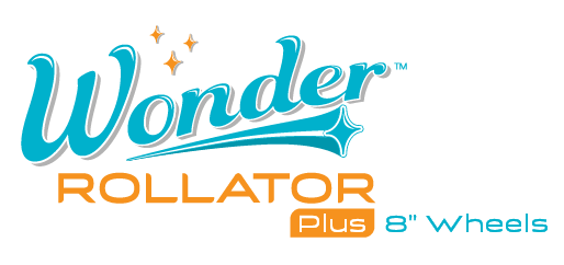 Wonder Rollator Plus with 8" Wheels - Lightweight & Durable Mobility Aid for Comfort & Stability. Ideal for Indoor & Outdoor Use. Easy to Maneuver & Fold.
