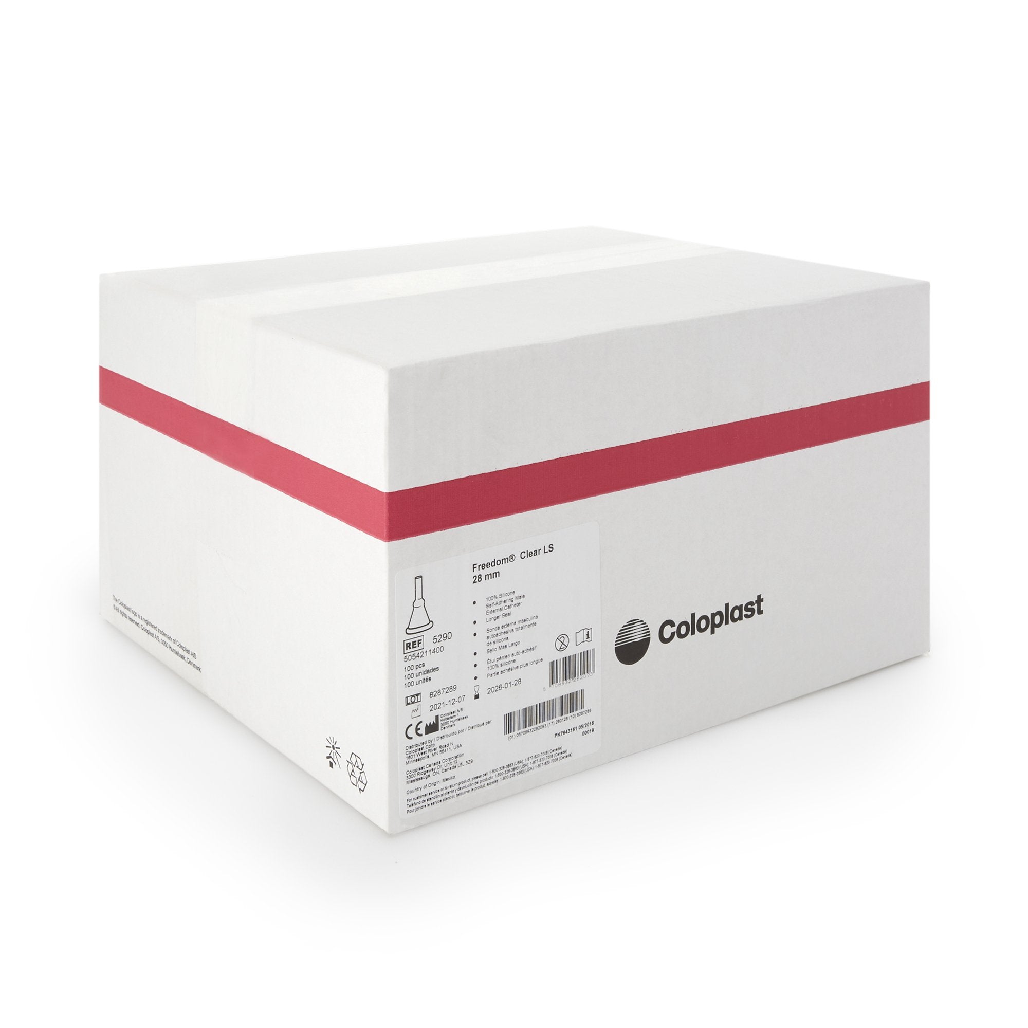 Male External Catheter Freedom Clear LS Self-Adhesive Seal Silicone Medium,Packaging Type- Box