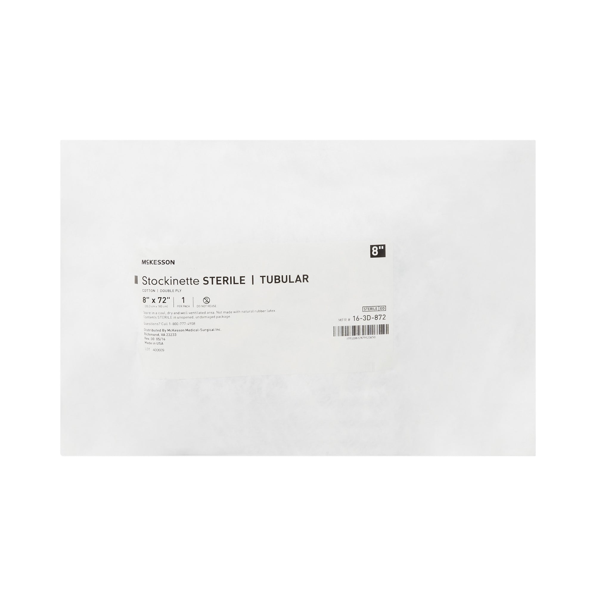 Surgical Stockinette Tubular McKesson 8 X 72 Inch Sterile, Packaging Type- Case