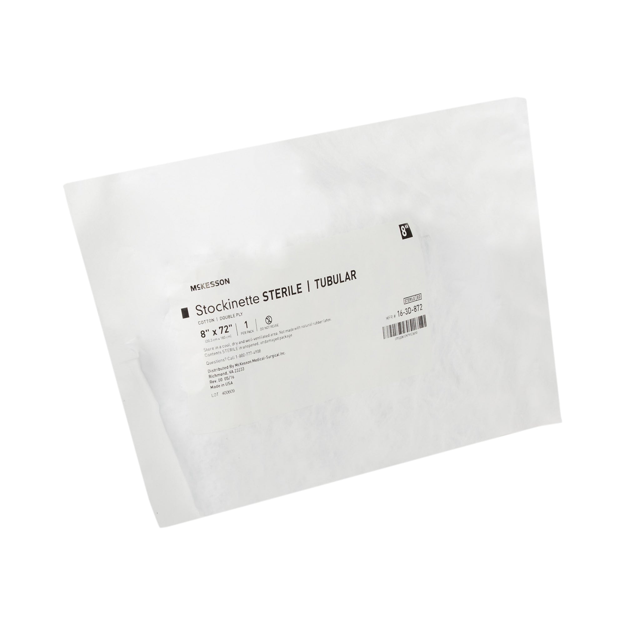 Surgical Stockinette Tubular McKesson 8 X 72 Inch Sterile, Packaging Type- Case