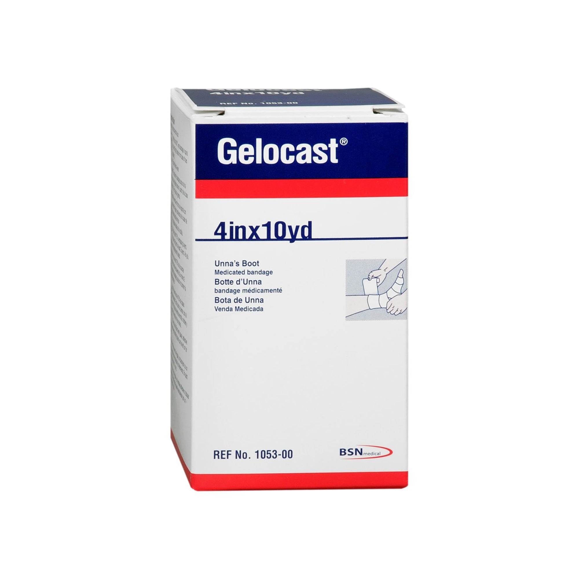 Unna Boot Gelocast Zinc Oxide / Calamine 4 Inch X 10 Yard, Packaging Type- Case