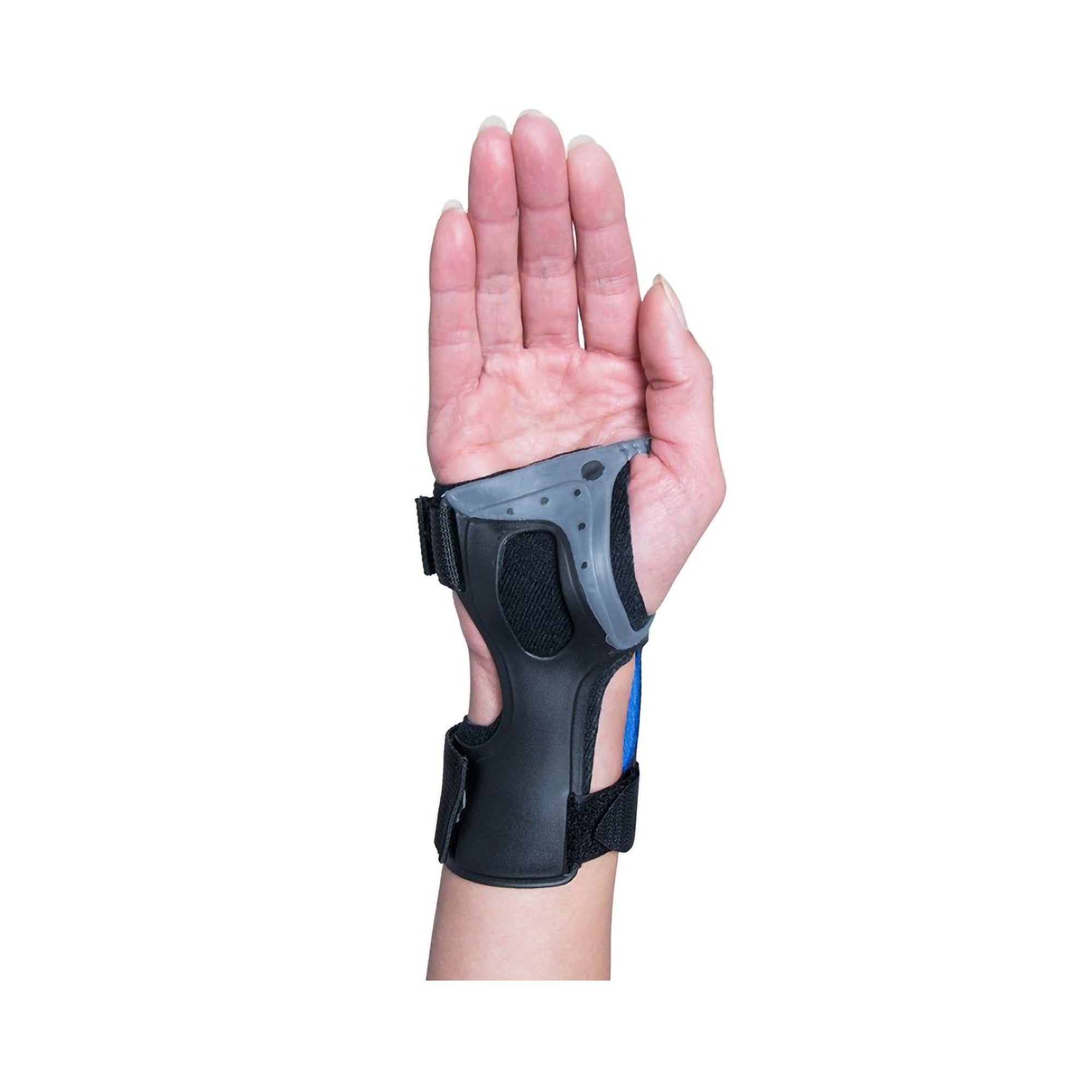 Wrist Splint Ossur Exoform Carpal Tunnel Low Profile Plastic / Nylon Left Hand Black / Blue / Gray Large,Packaging Type- Each