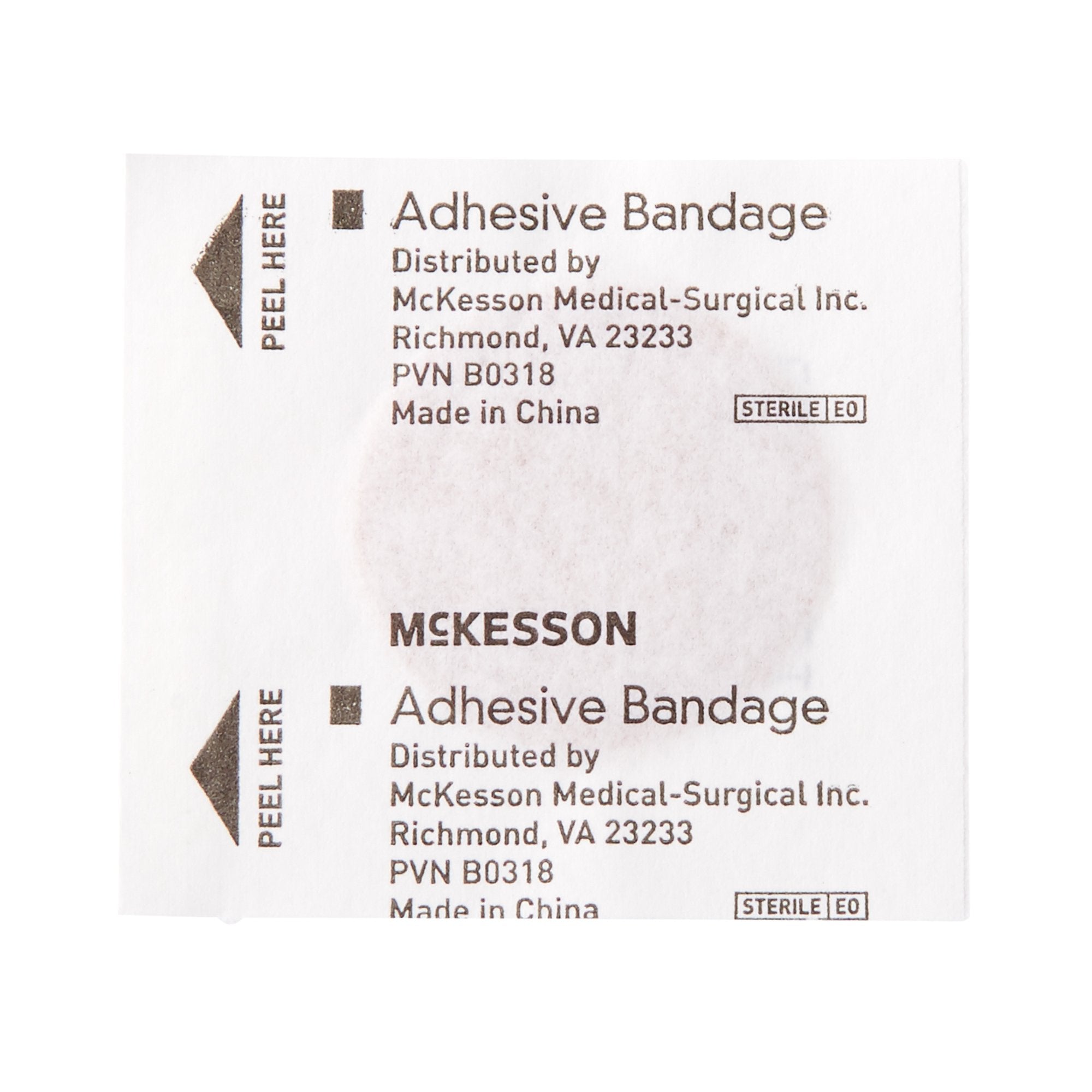Adhesive Spot Bandage McKesson 1 Inch Fabric Round Tan Sterile, Packaging Type- Case