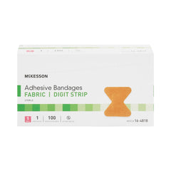 Adhesive Strip McKesson 1.7 X 2 Inch Fabric Fingertip Tan Sterile, Packaging Type- Case