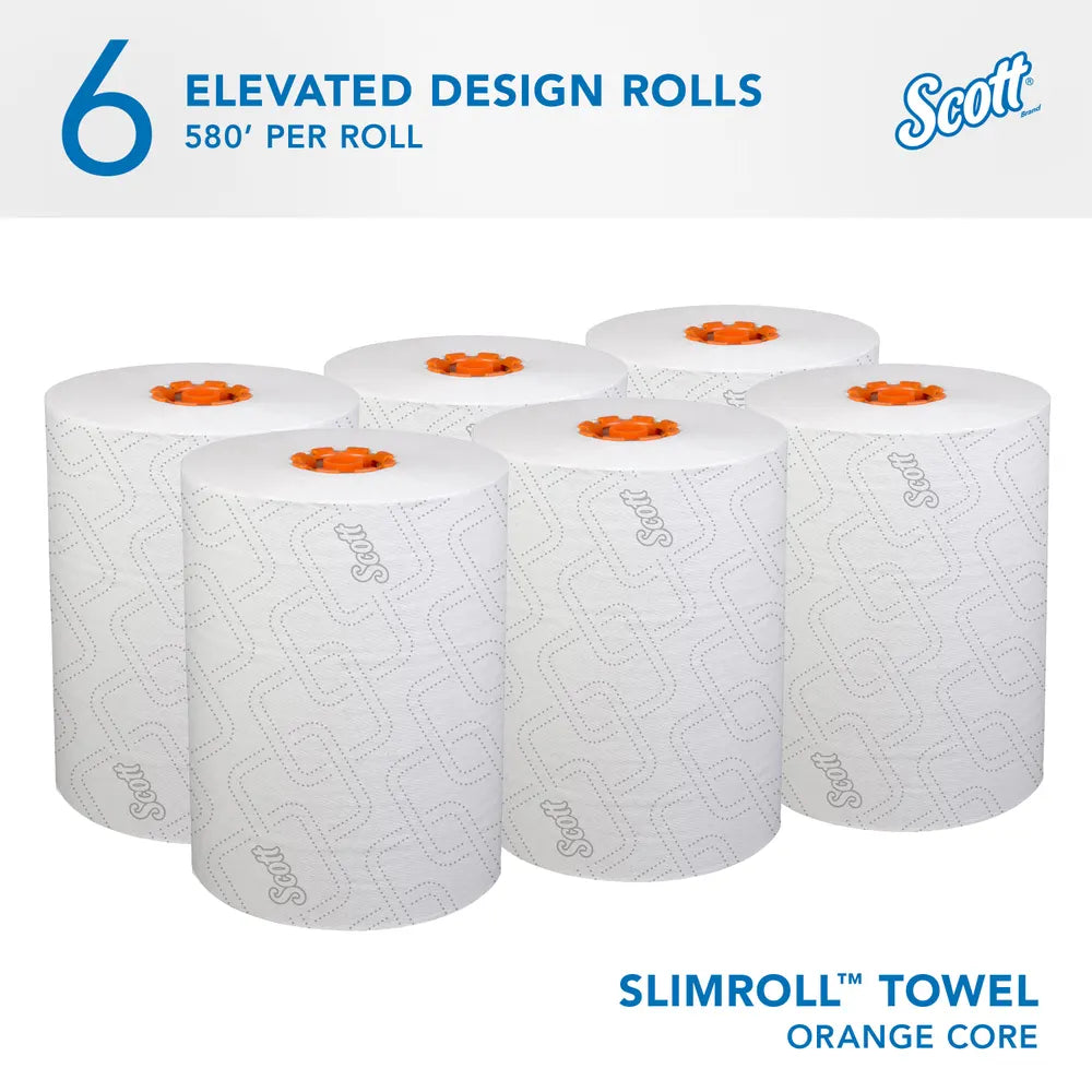 Paper Towel Scott Control Slimroll Hardwound Roll 8 Inch X 580 Foot | 6/Case