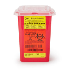 Sharps Container BD Red Base 7 H X 4-9/10 W X 3-9/10 D Inch Vertical Entry 0.25 Gallon, Packaging Type- Case