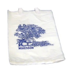 Bedside Bag McKesson 7 X 11.5 Inch White / Blue Floral Print Polyethylene, Packaging Type- Case